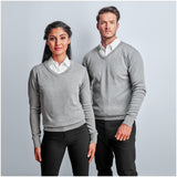 Ladies Long Sleeve Peru V-Neck Jersey - Grey