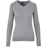 Ladies Long Sleeve Peru V-Neck Jersey - Grey GREY