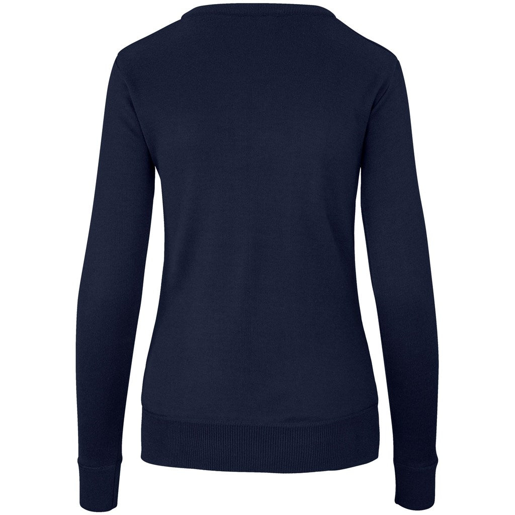 Ladies Long Sleeve Peru V-Neck Jersey - Grey