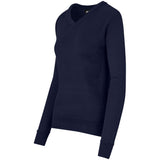 Ladies Long Sleeve Peru V-Neck Jersey - Grey