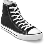 Unisex Retro High Top Canvas Sneaker BLACK