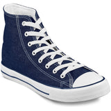 Unisex Retro High Top Canvas Sneaker BLUE