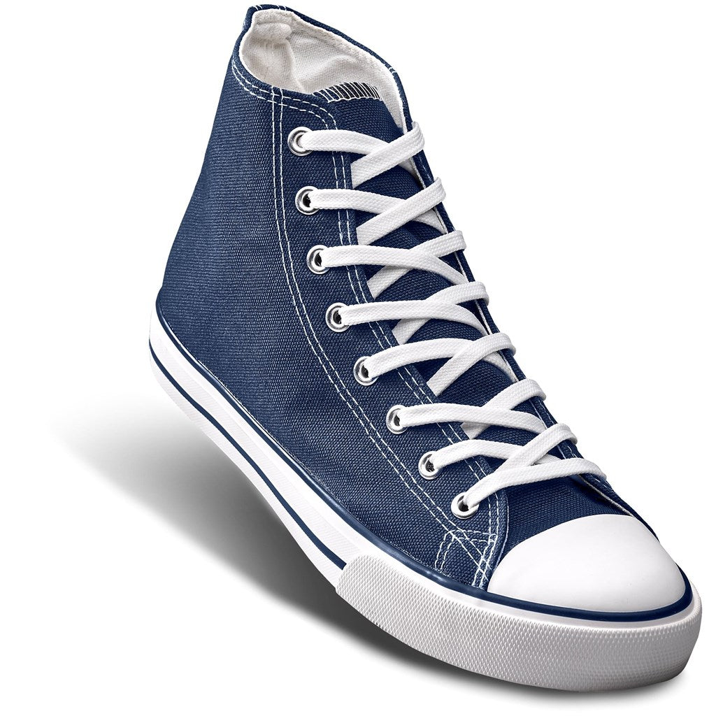 Unisex Retro High Top Canvas Sneaker NAVY