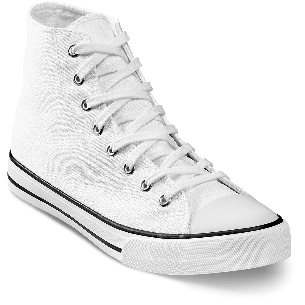 Unisex Retro High Top Canvas Sneaker WHITE