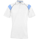Mens Score Golf Shirt - White Light Blue WHITE LIGHT BLUE