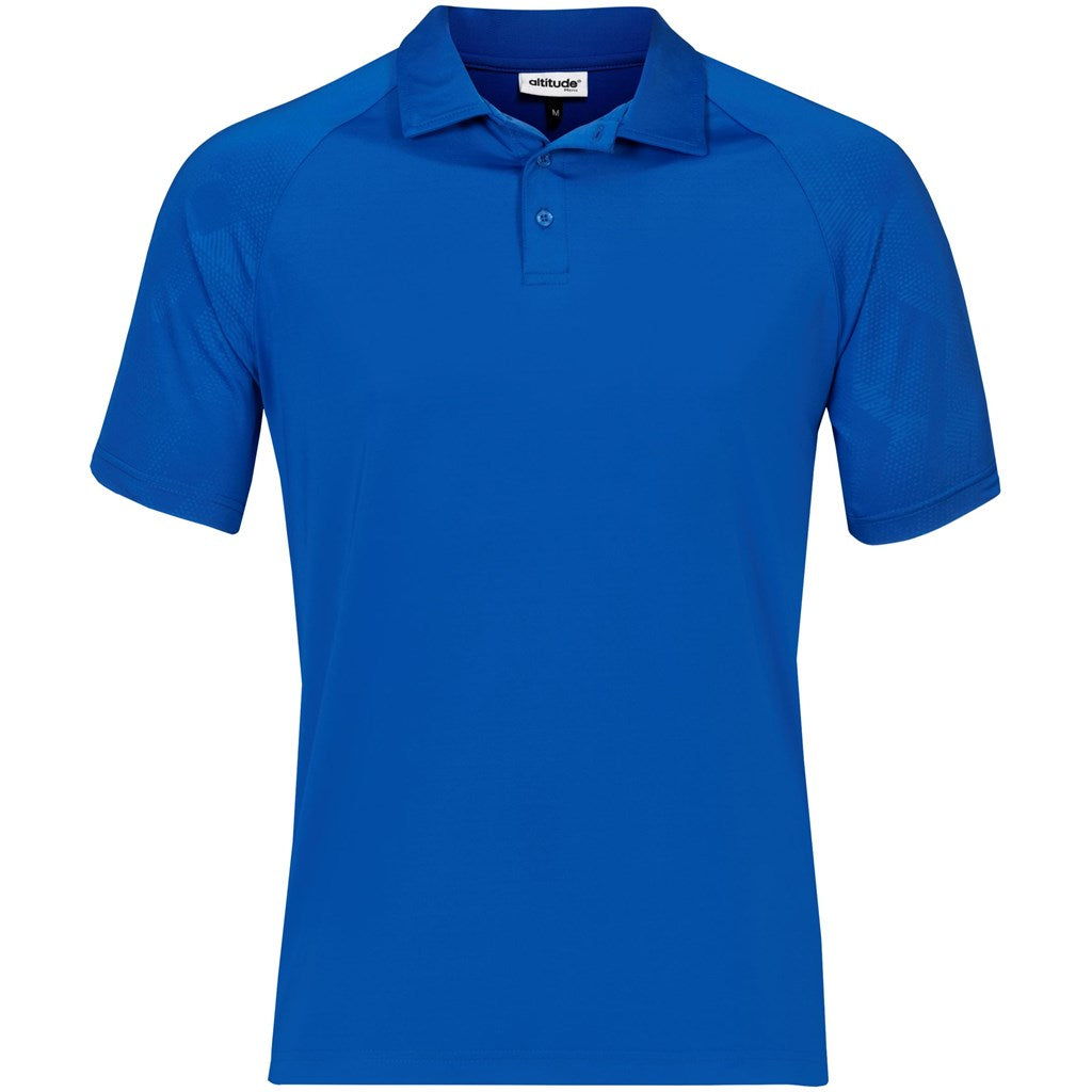Mens Santorini Golf Shirt BLUE
