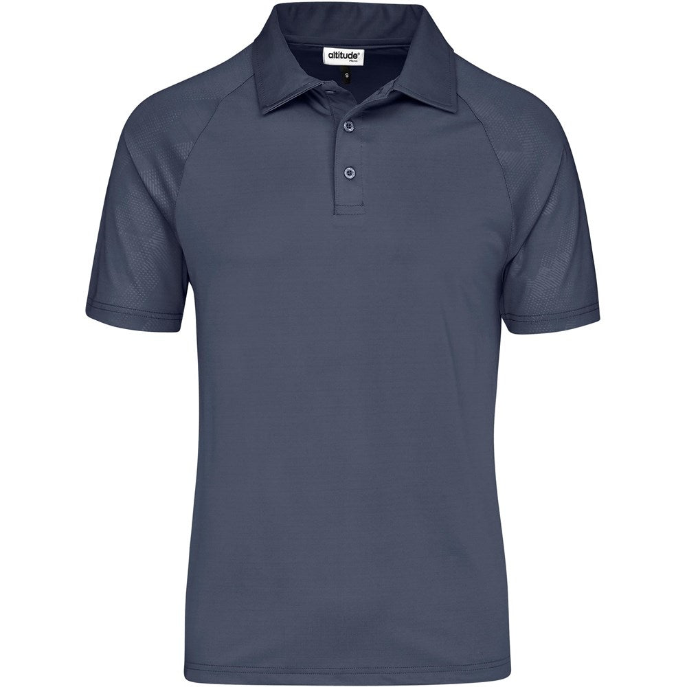 Mens Santorini Golf Shirt - Red GREY