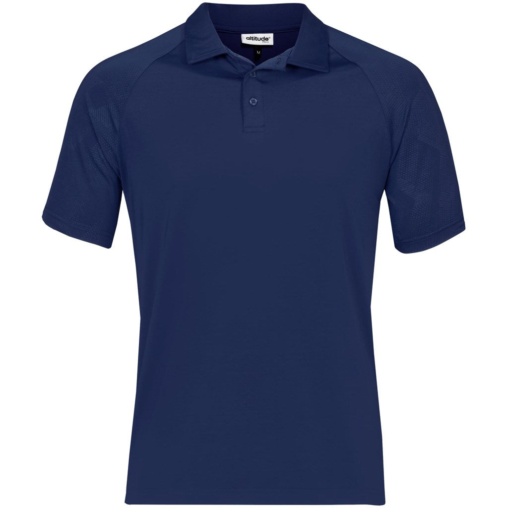 Mens Santorini Golf Shirt - Red NAVY