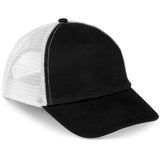 Trucker Cap - 5 Panel BLACK WHITE