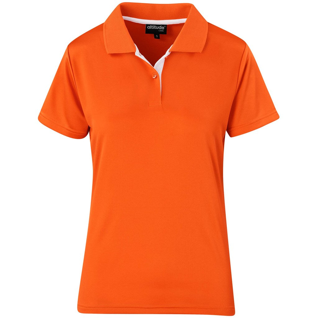 Ladies Tournament Golf Shirt ORANGE