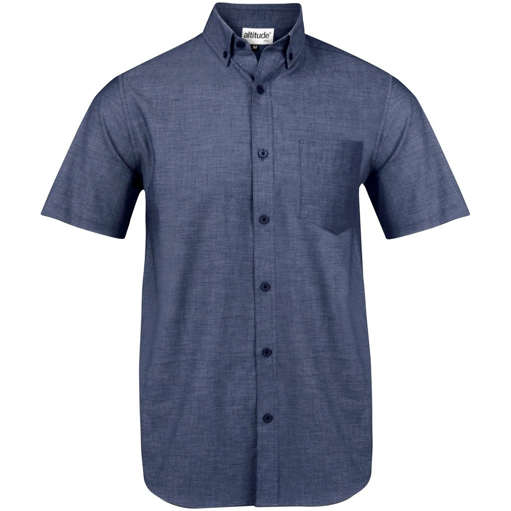 Mens Short Sleeve Viscount Shirt - Navy NAVY