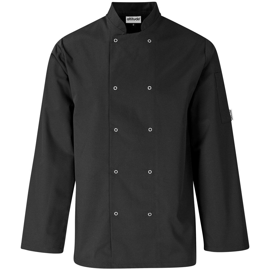 Unisex Long Sleeve Zest Chef Jacket BLACK