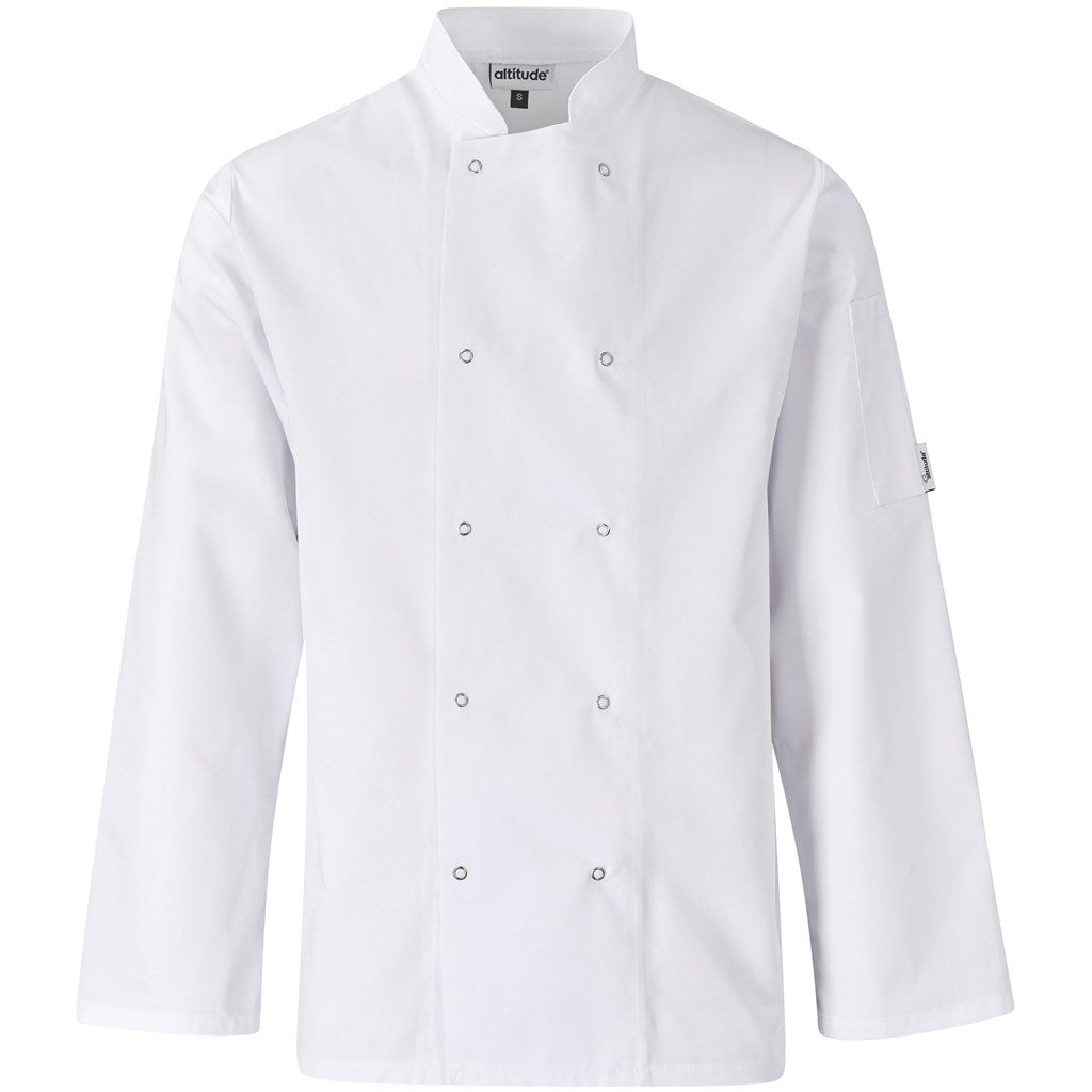 Unisex Long Sleeve Zest Chef Jacket WHITE
