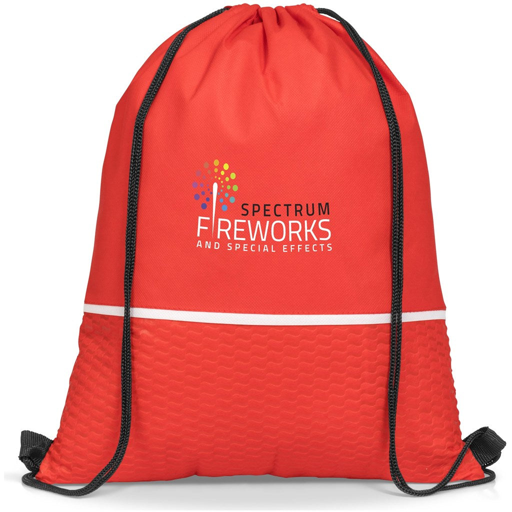 Brighton Non-Woven Drawstring Bag RED