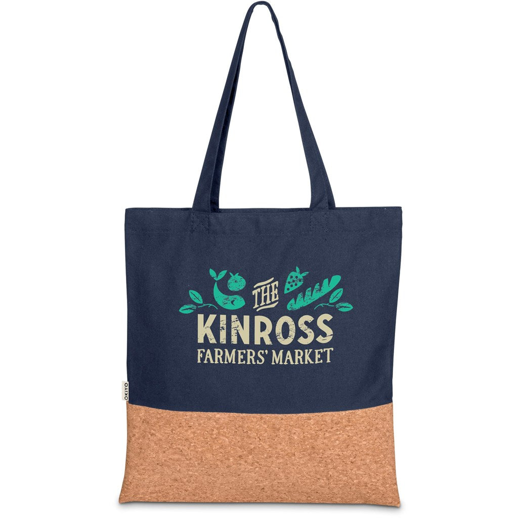 Okiyo Shukaku Cork & Cotton Shopper NAVY