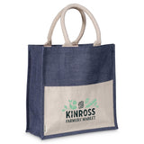 Okiyo Kachi Jute & Cotton Tote NAVY
