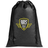 Quando Non-Woven Drawstring Pouch BLACK