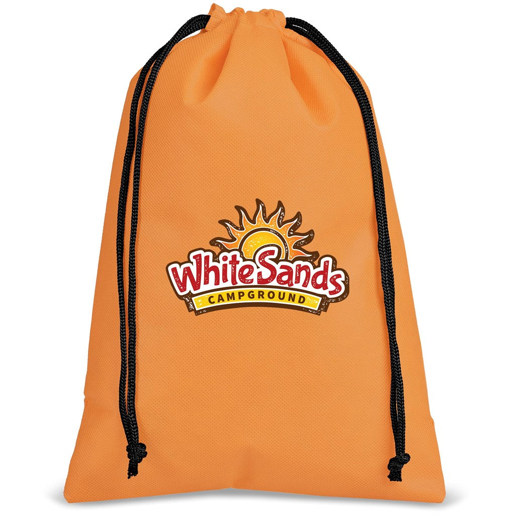 Quando Non-Woven Drawstring Pouch ORANGE
