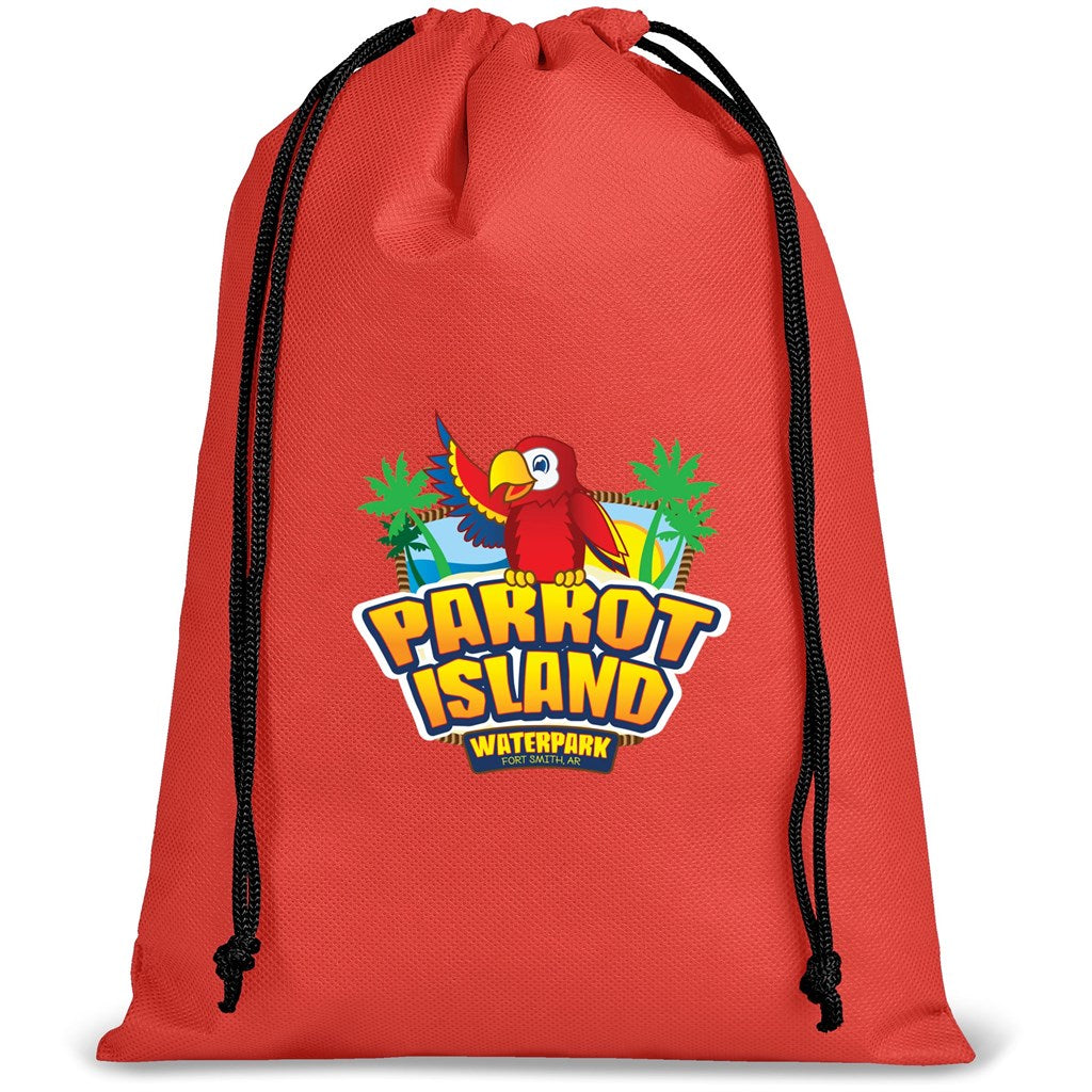 Quando Non-Woven Drawstring Pouch RED