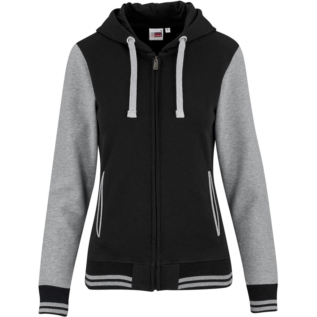 Ladies Princeton Hooded Sweater - Black BLACK