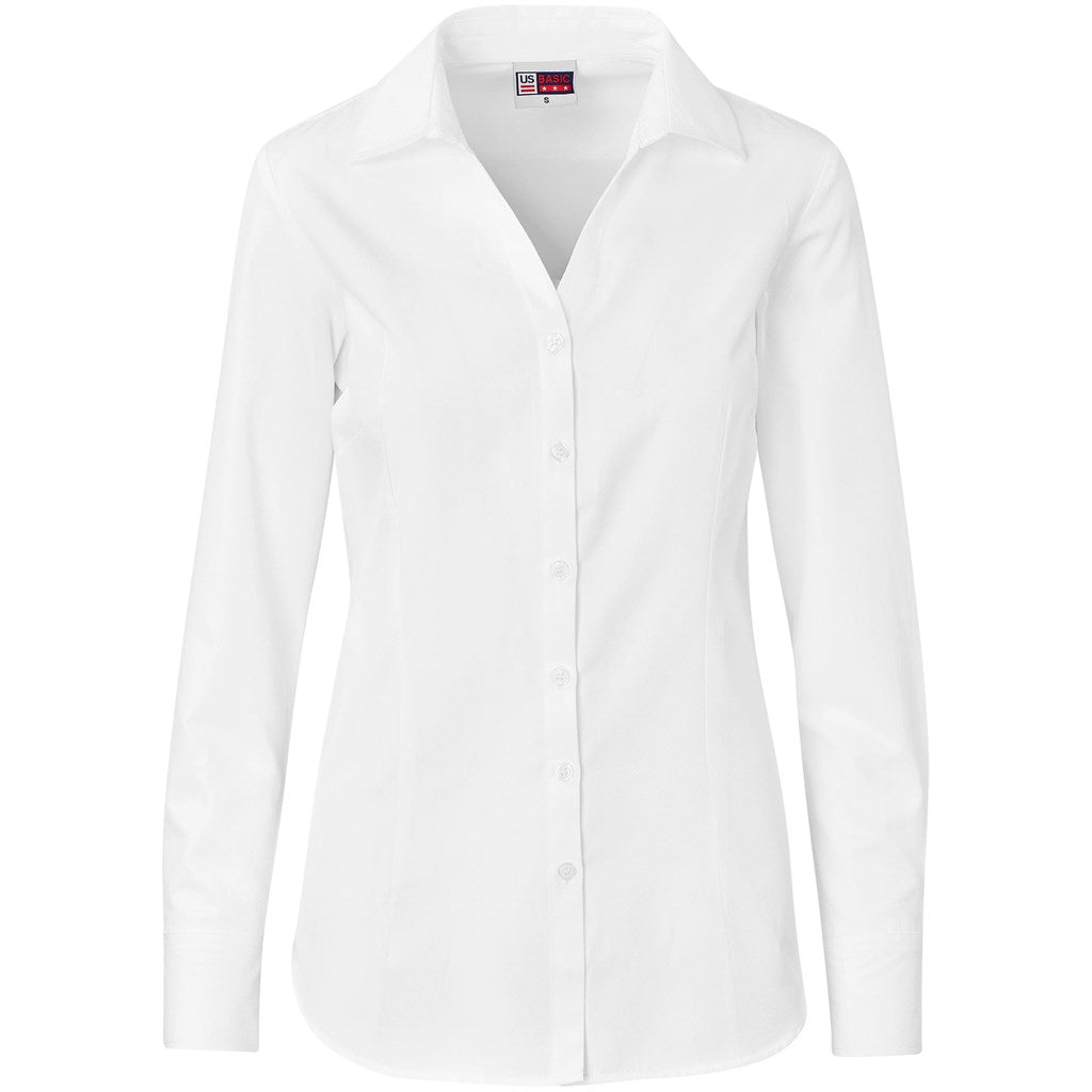 Ladies Long Sleeve Carolina Shirt WHITE