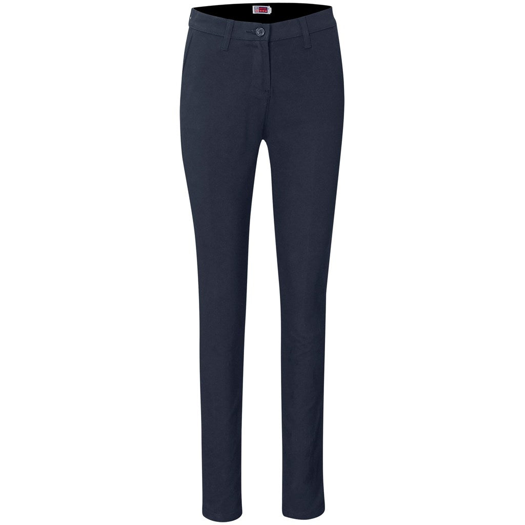 Ladies Superb Stretch Chino Pants NAVY