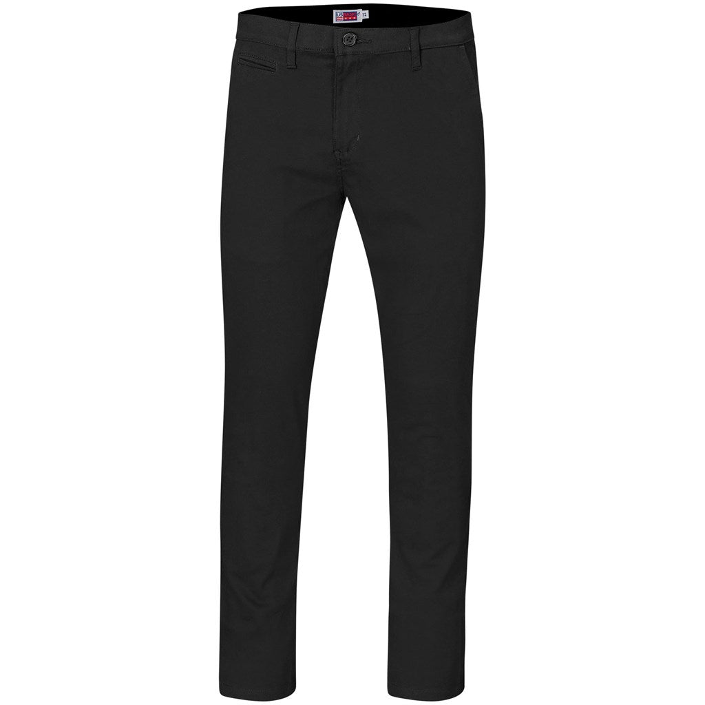 Mens Superb Stretch Chino Pants BLACK