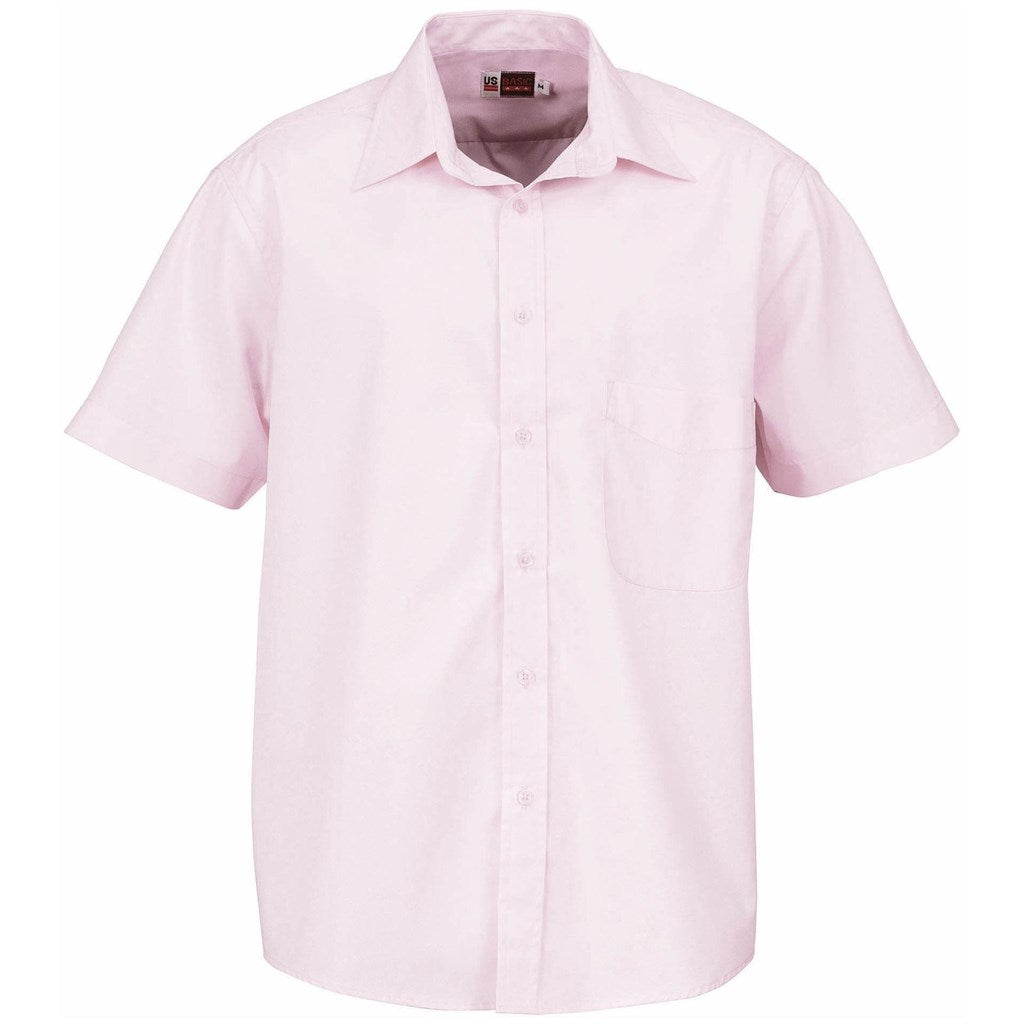 Mens Short Sleeve Washington Shirt - Pink PINK