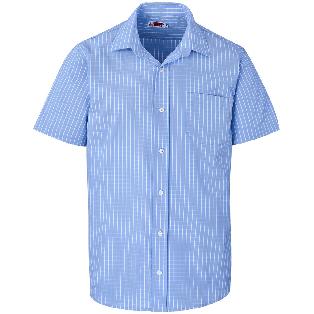 Mens Short Sleeve Aston Shirt LIGHT BLUE