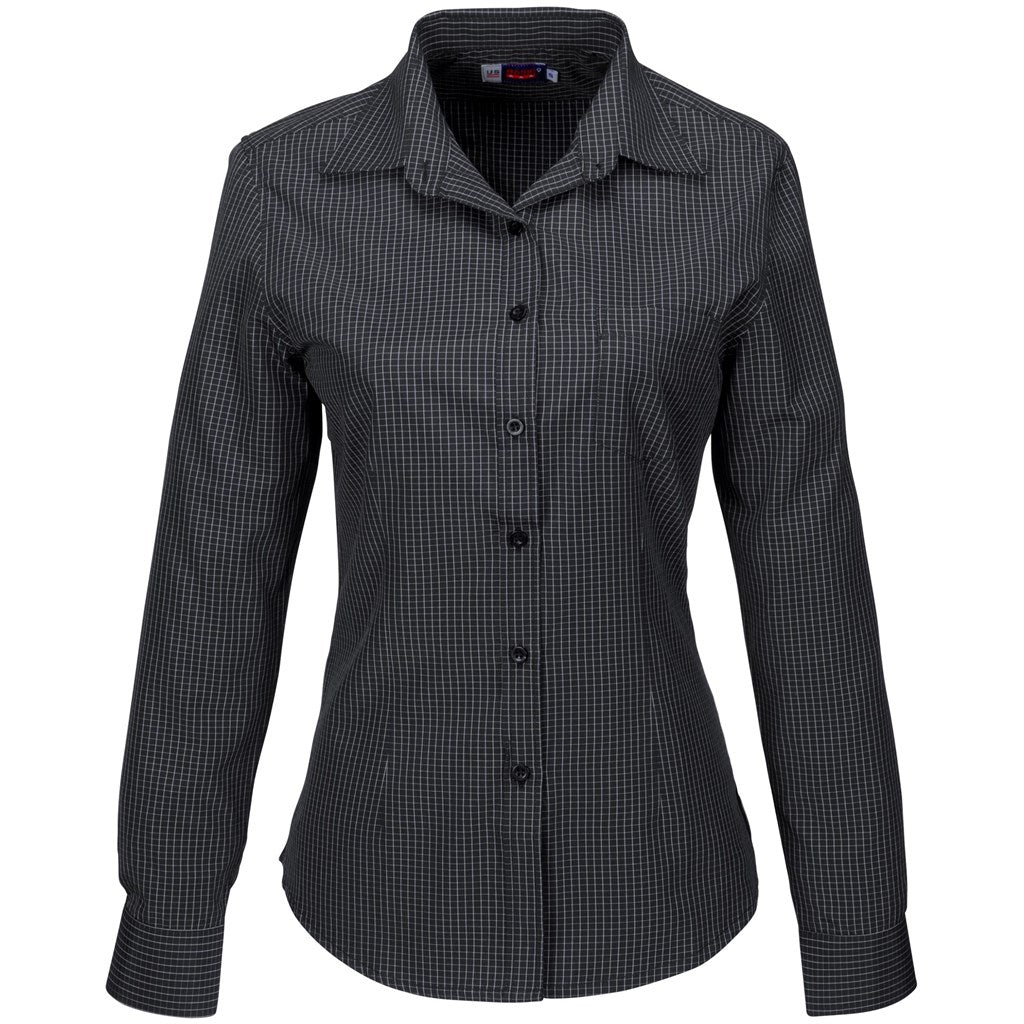 Ladies Long Sleeve Huntington Shirt - Black BLACK