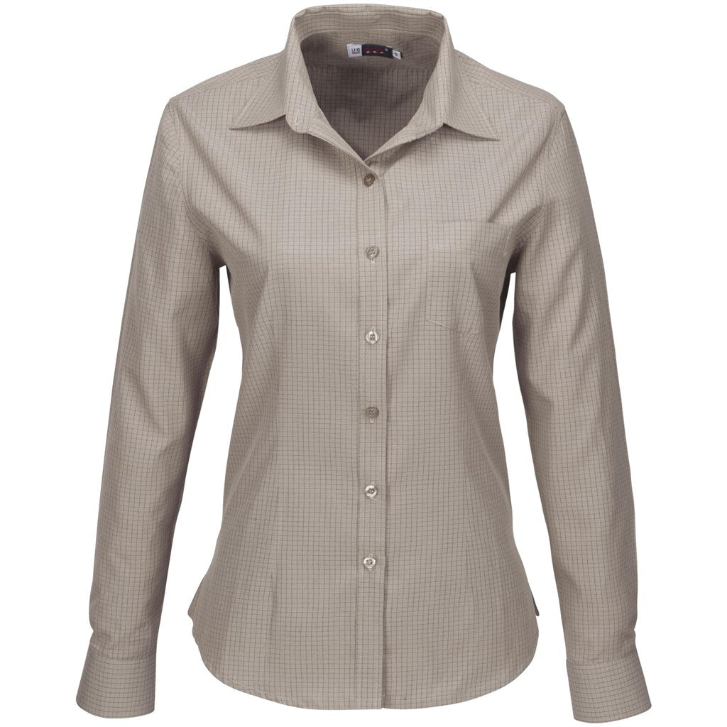 Ladies Long Sleeve Huntington Shirt - Khaki KHAKI