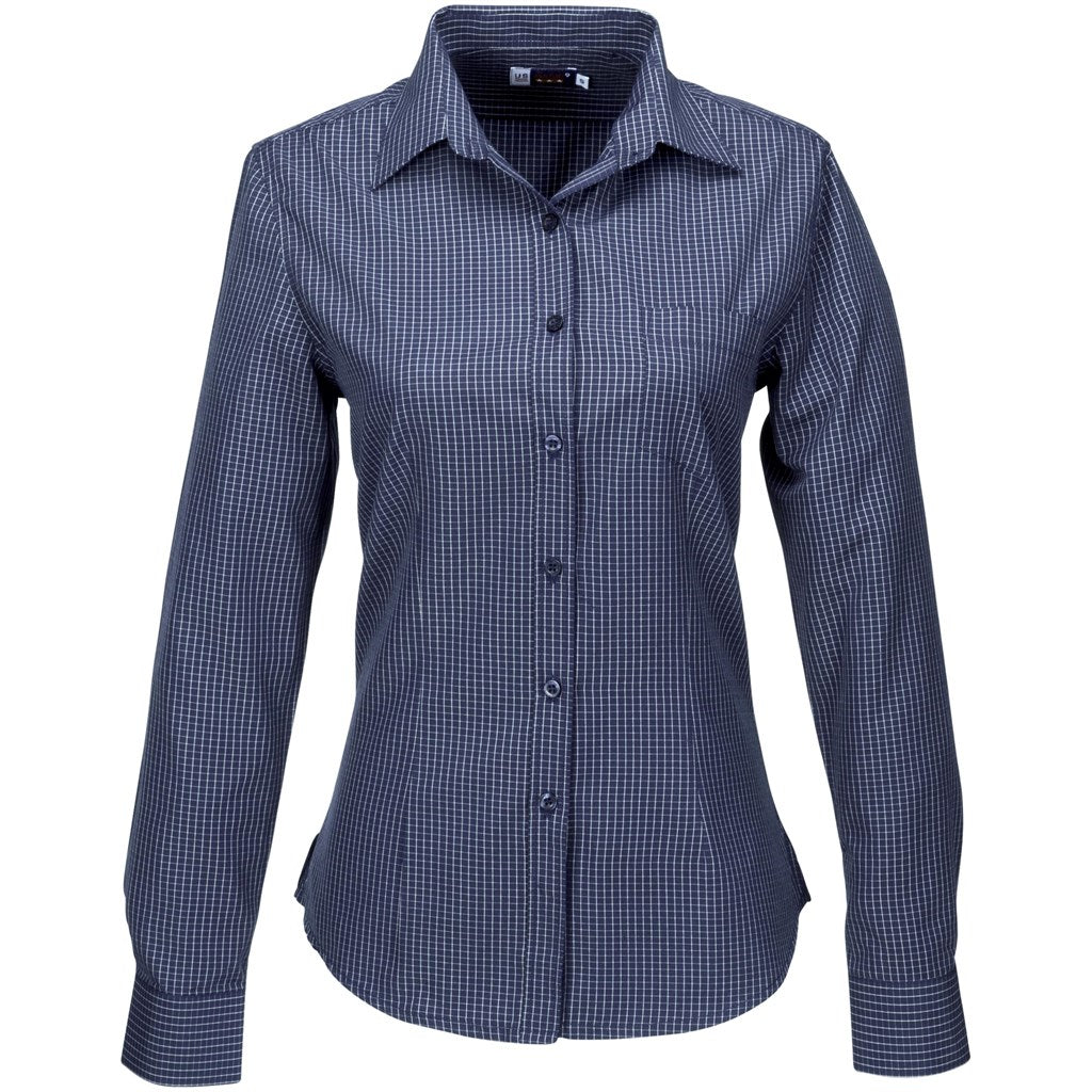 Ladies Long Sleeve Huntington Shirt - Navy NAVY