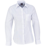 Ladies Long Sleeve Huntington Shirt - White Light Blue WHITE LIGHT BLUE