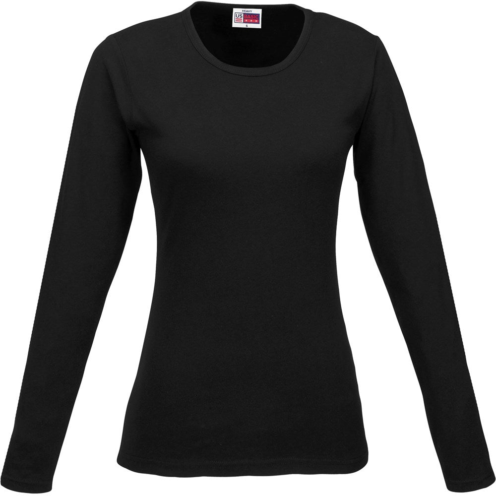 Ladies Long Sleeve Portland T-Shirt BLACK