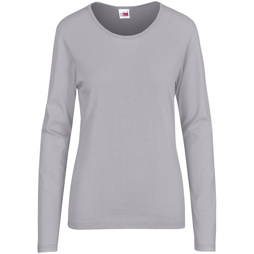 Ladies Long Sleeve Portland T-Shirt GREY