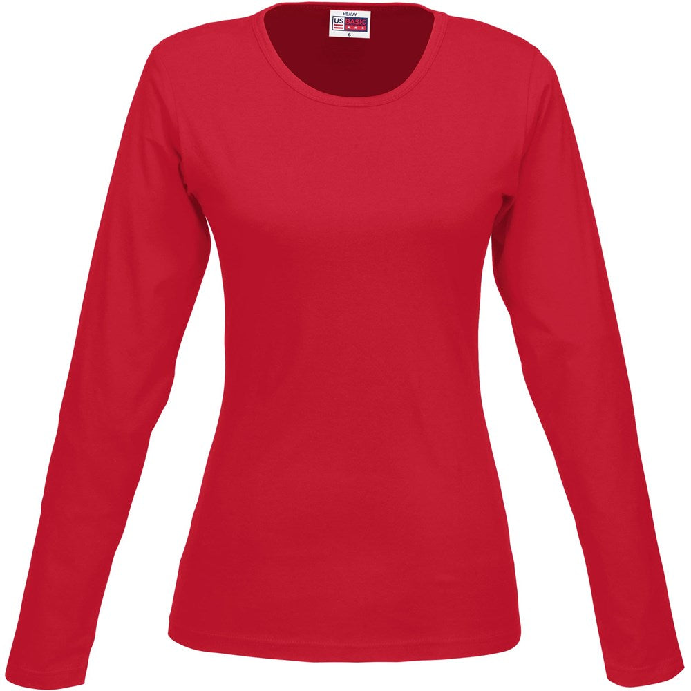 Ladies Long Sleeve Portland T-Shirt RED