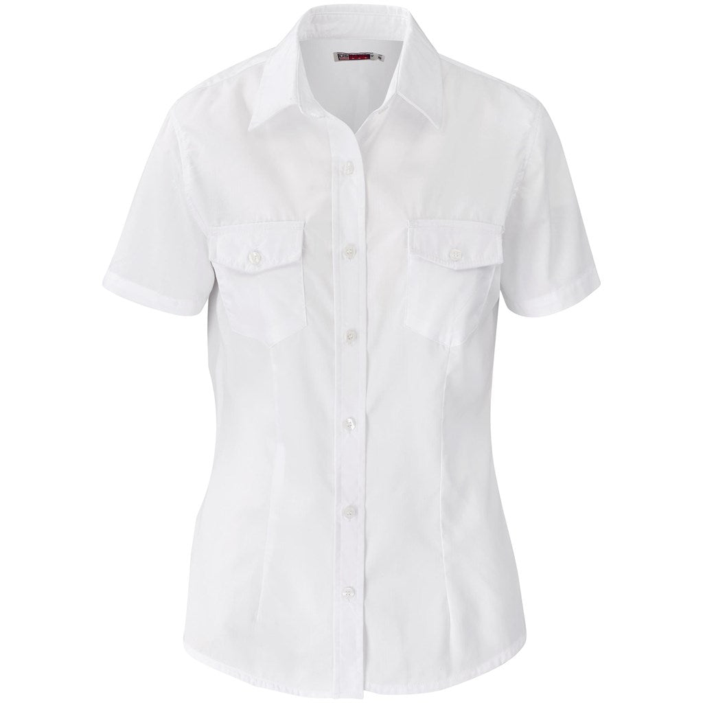 Ladies Short Sleeve Kensington Shirt WHITE