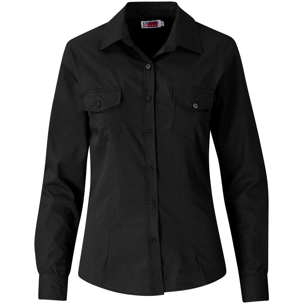 Ladies Long Sleeve Kensington Shirt BLACK