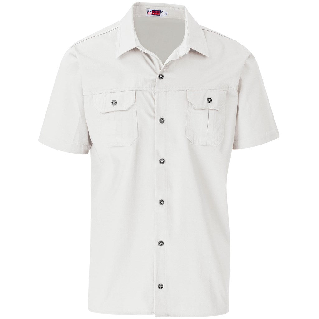 Mens Short Sleeve Wildstone Shirt WHITE
