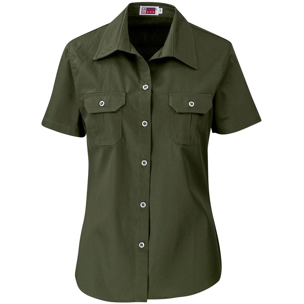 Ladies Short Sleeve Wildstone Shirt MILITARY GREEN