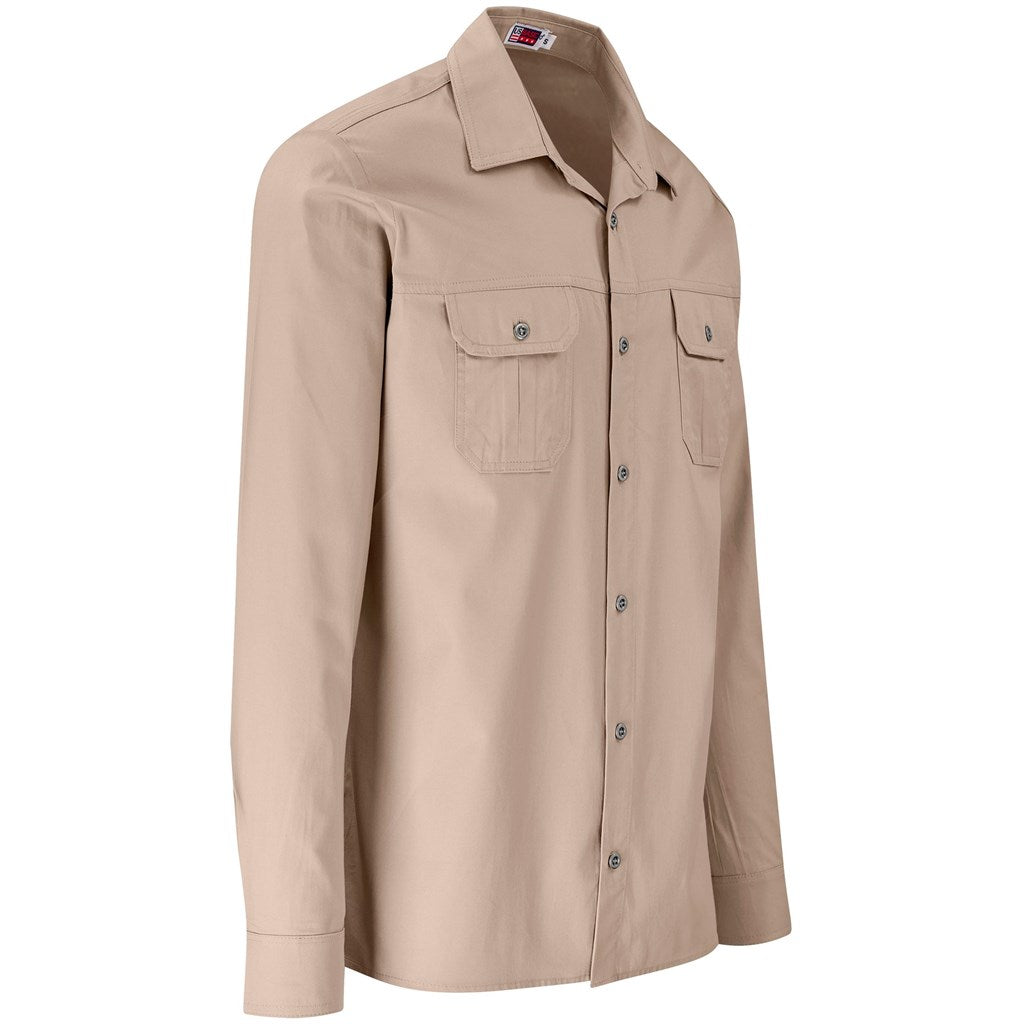 Mens Long Sleeve Wildstone Shirt STONE