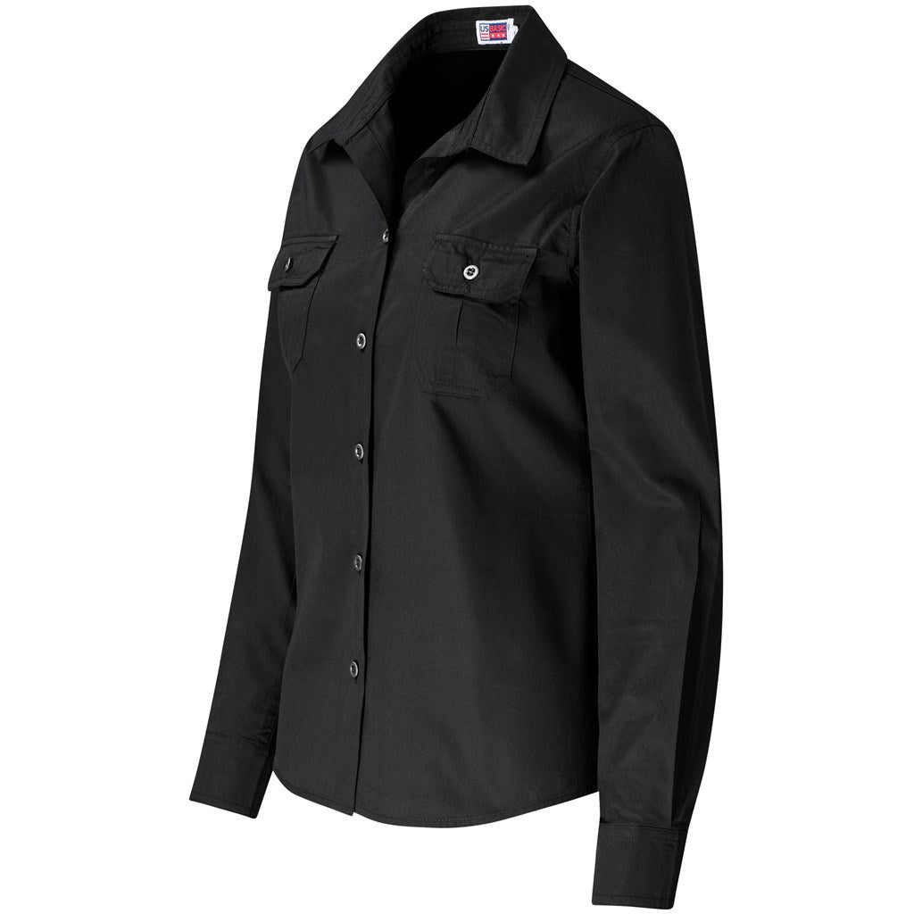 Ladies Long Sleeve Wildstone Shirt BLACK