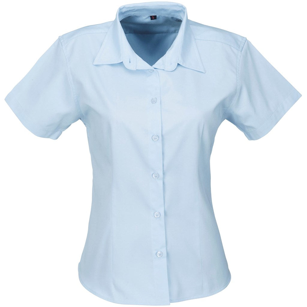 Ladies Short Sleeve Milano Shirt - Light Blue LIGHT BLUE