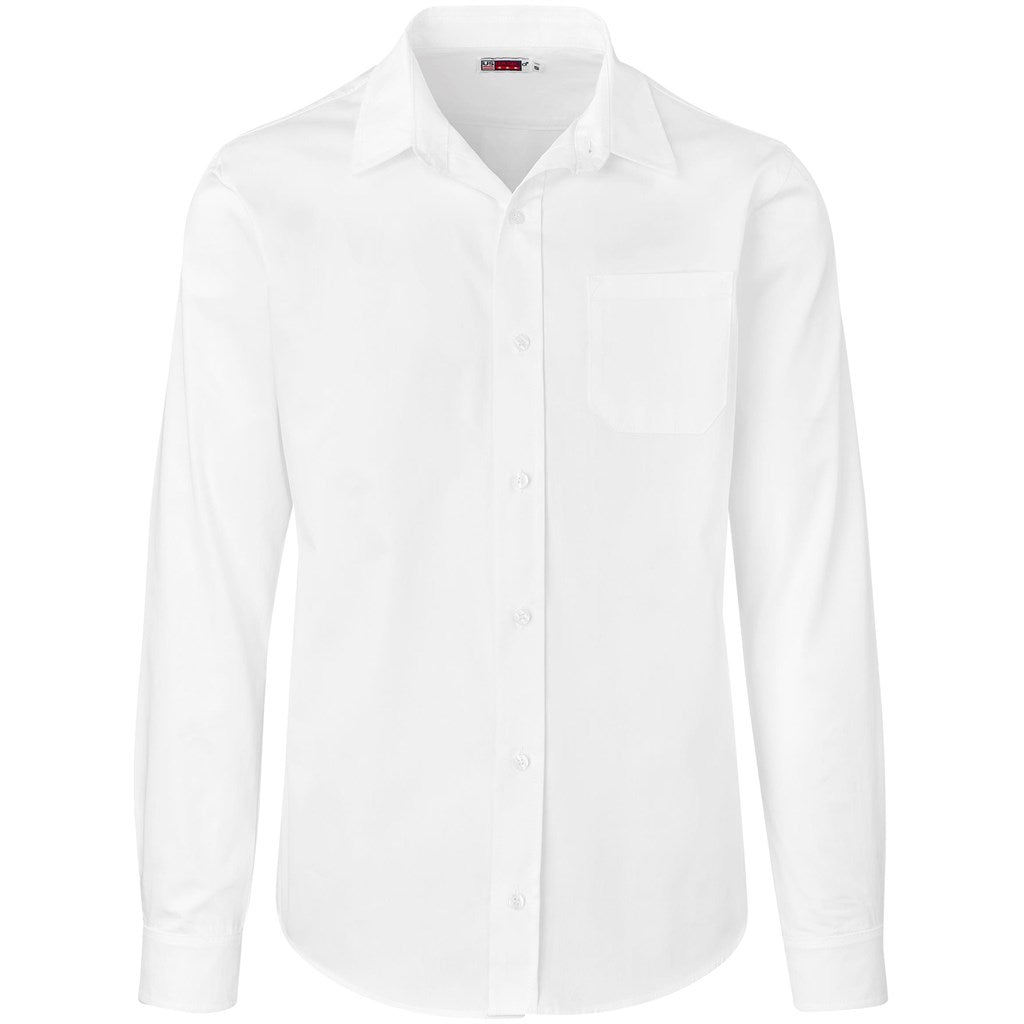Mens Long Sleeve Milano Shirt WHITE