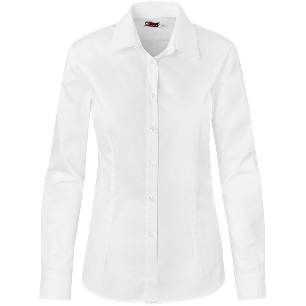 Ladies Long Sleeve Milano Shirt WHITE
