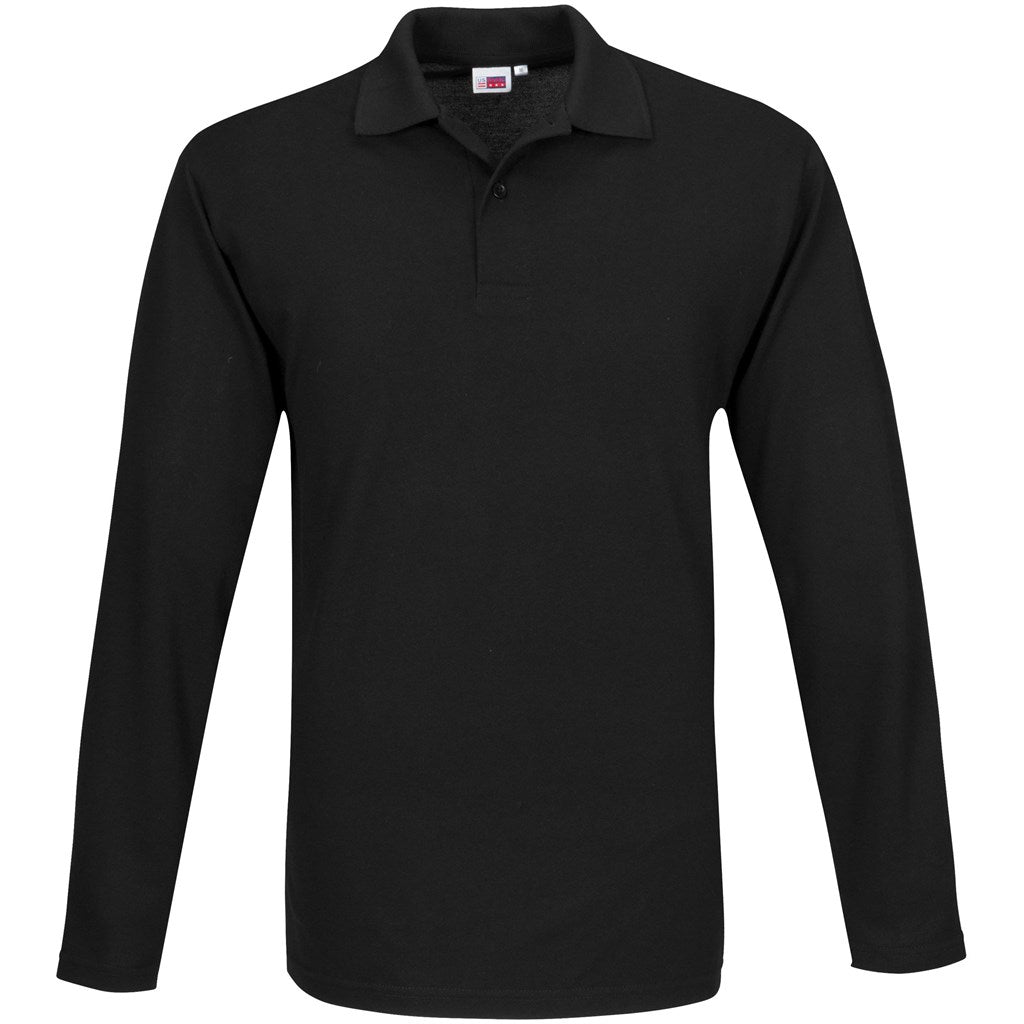 Mens Long Sleeve Elemental Golf Shirt BLACK