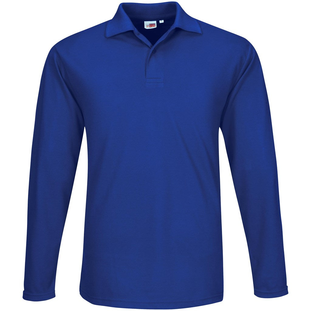 Mens Long Sleeve Elemental Golf Shirt BLUE