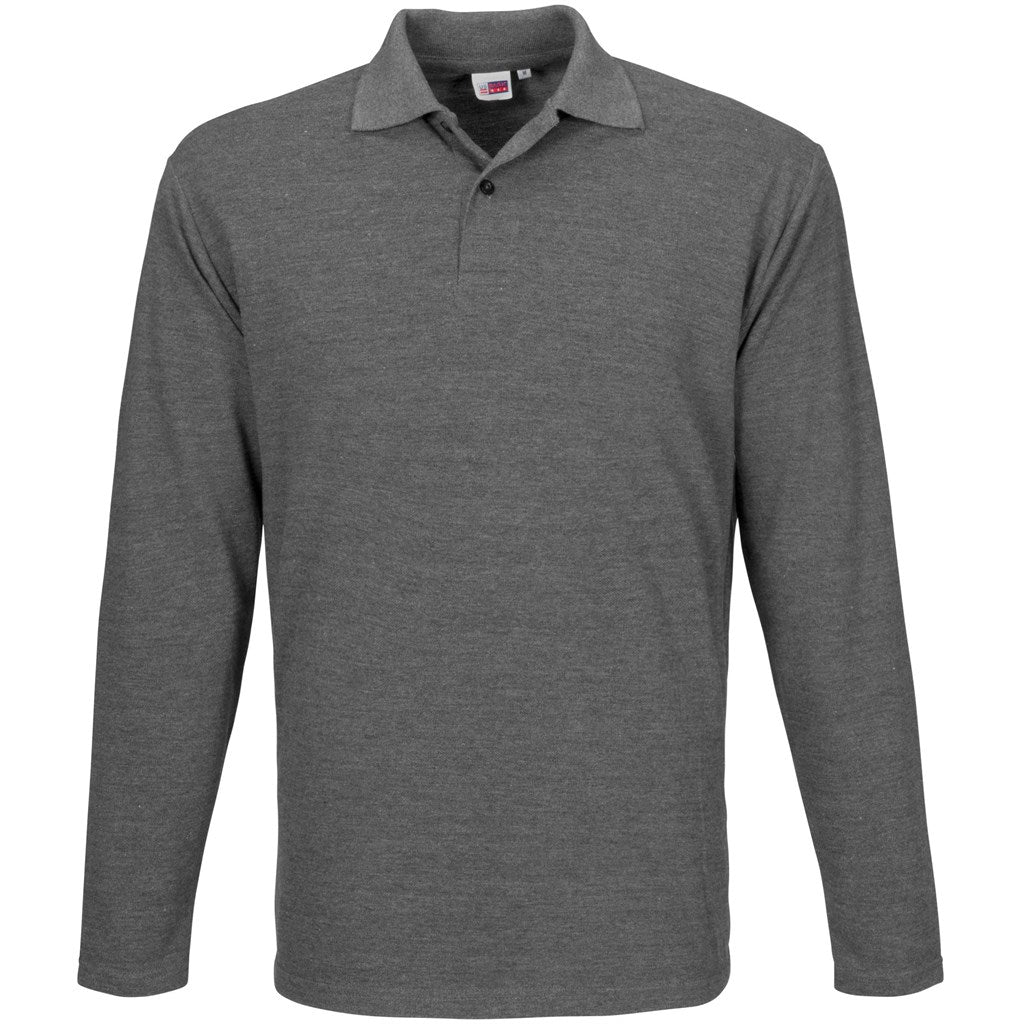 Mens Long Sleeve Elemental Golf Shirt GREY