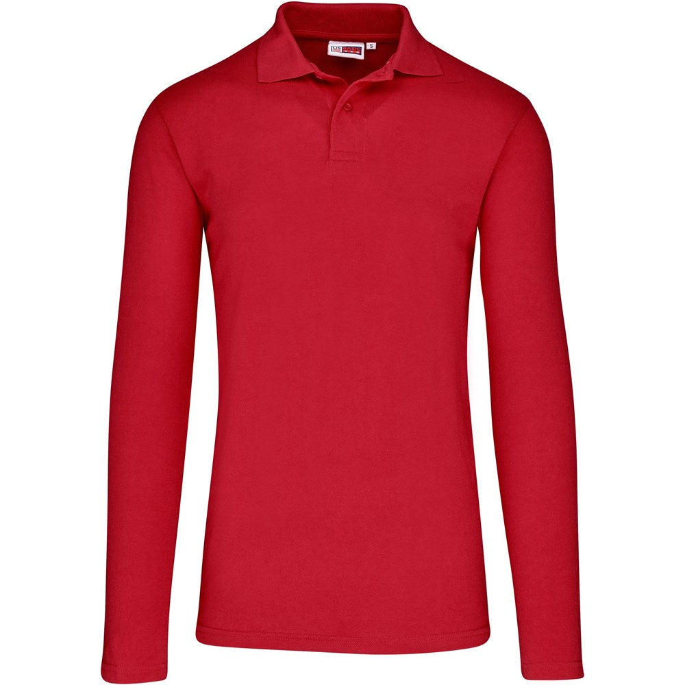 Mens Long Sleeve Elemental Golf Shirt RED