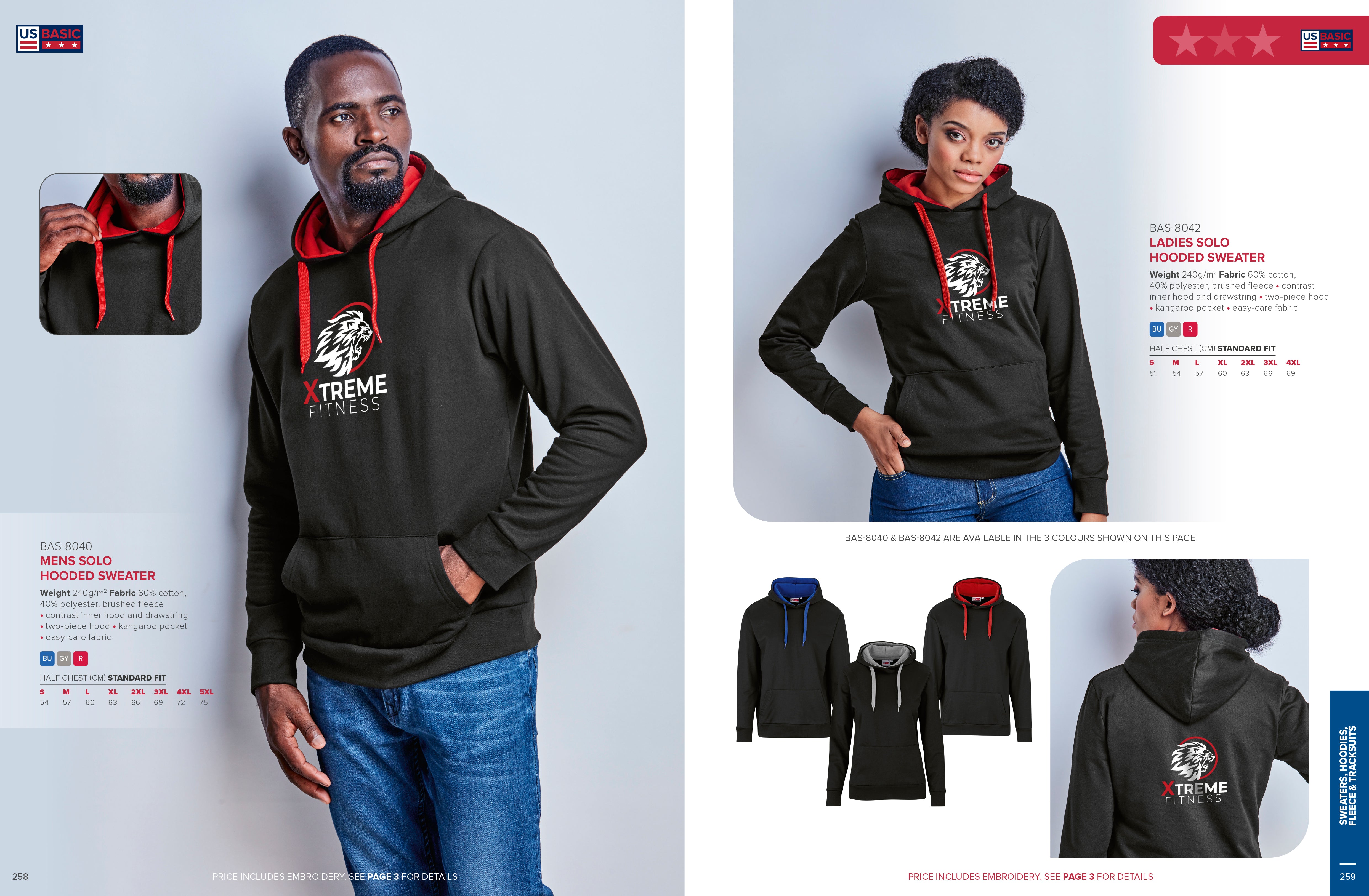 Ladies Solo Hooded Sweater - Blue